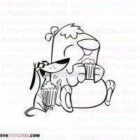 Big Dog and Little Dog 2 Stupid Dogs 3 outline svg dxf eps pdf png