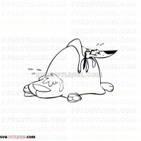 Big Dog and Little Dog 2 Stupid Dogs outline svg dxf eps pdf png