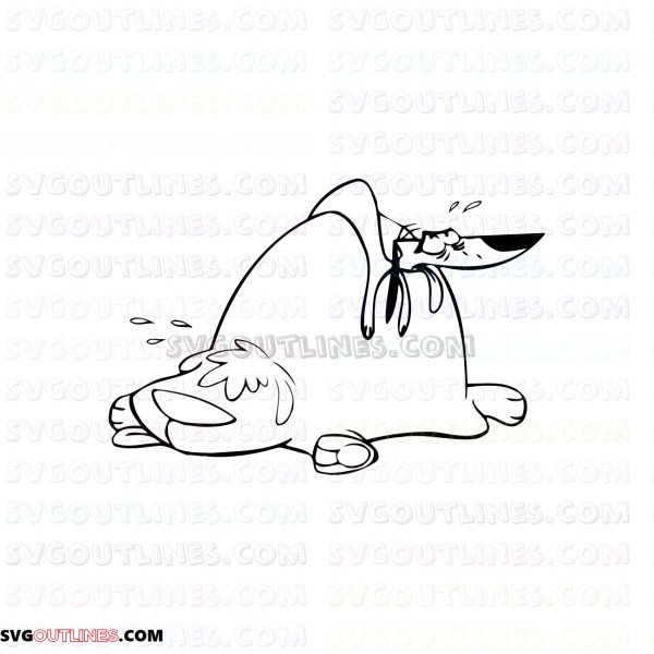 Big Dog and Little Dog 2 Stupid Dogs outline svg dxf eps pdf png