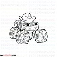 Blaze and the Monster Machines Starla outline svg dxf eps pdf png