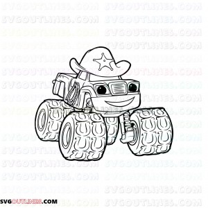 Blaze and the Monster Machines Starla outline svg dxf eps pdf png