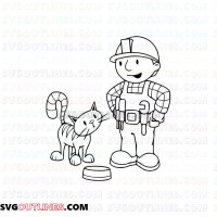 Bob and Pilchard Bob the Builder outline svg dxf eps pdf png