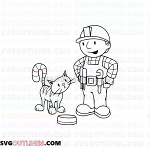 Bob and Pilchard Bob the Builder outline svg dxf eps pdf png