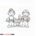 Bob and Wendy and Pilchard Bob the Builder 2 outline svg dxf eps pdf png