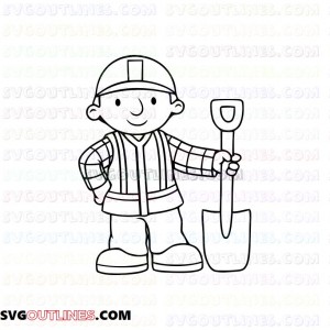 Bob the Builder 3 outline svg dxf eps pdf png