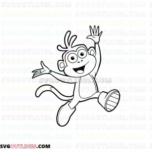 Boots Dora and Friends outline svg dxf eps pdf png