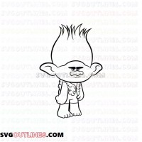 Branch Moody Trolls outline svg dxf eps pdf png