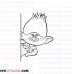 Branch Peeking Half Trolls outline svg dxf eps pdf png