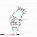 Branch Sing Trolls outline svg dxf eps pdf png