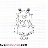 Bridget Trolls outline svg dxf eps pdf png