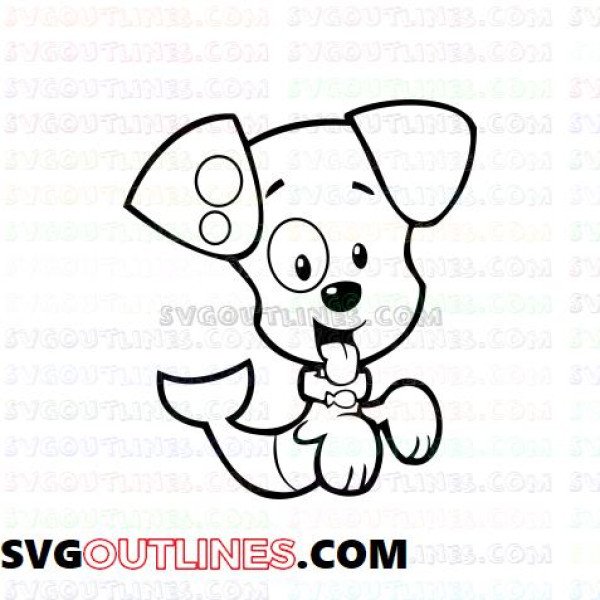 Bubble Puppy Bubble Guppies outline svg dxf eps pdf png