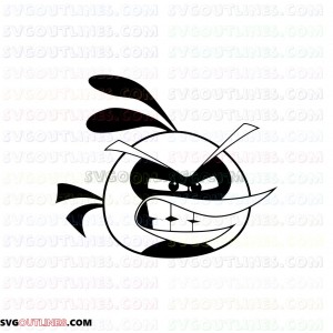 Bubbles Face Angry Birds outline svg dxf eps pdf png