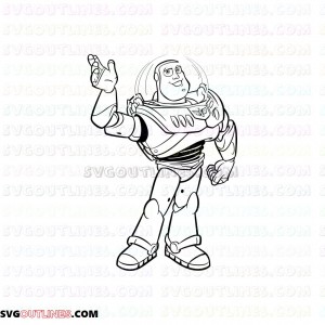 Buzz Lightyear Toy Story outline svg dxf eps pdf png