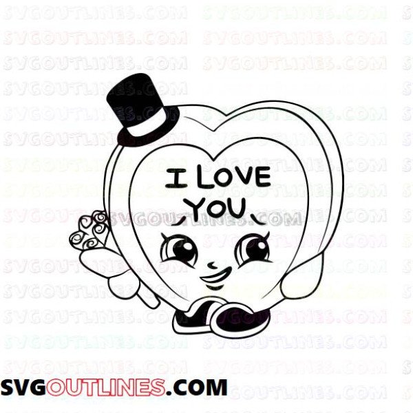 Candy Kisses Shopkins outline svg dxf eps pdf png