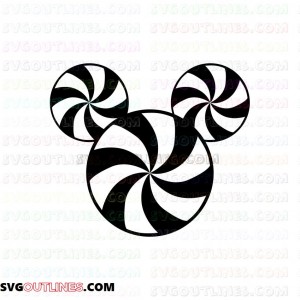 Caramel Mickey Mouse outline svg dxf eps pdf png
