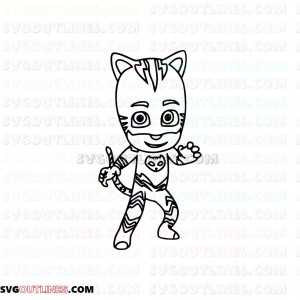 Catboy CP PJ Masks outline svg dxf eps pdf png