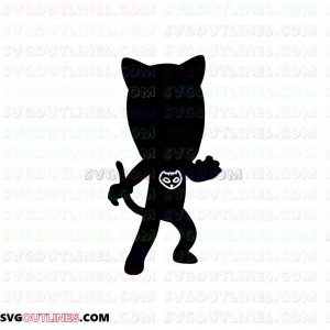 Catboy Silhouettes PJ Masks outline svg dxf eps pdf png
