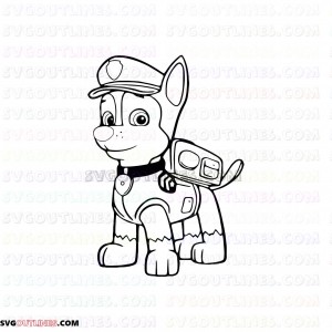 Chase Paw Patrol outline svg dxf eps pdf png