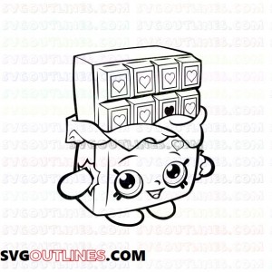 Cheeky Chocolate Shopkins outline svg dxf eps pdf png