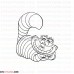 Cheshire Cat Alice Wonderland outline svg dxf eps pdf png