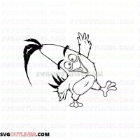 Chuck Angry Birds very happy outline svg dxf eps pdf png