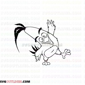 Chuck Angry Birds very happy outline svg dxf eps pdf png