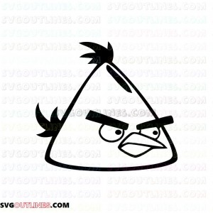 Chuck Face 2 Angry Birds outline svg dxf eps pdf png