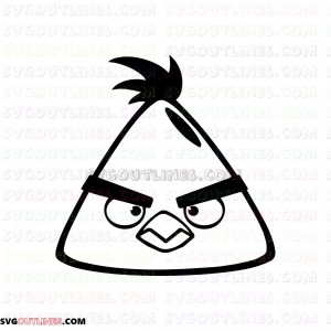 Chuck Face 3 Angry Birds outline svg dxf eps pdf png
