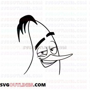 Chuck Face Angry Birds outline svg dxf eps pdf png