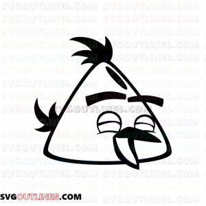 Chuck Face Smiley Angry Birds outline svg dxf eps pdf png