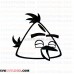 Chuck Face Smiley Angry Birds outline svg dxf eps pdf png