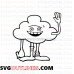 Cloud guy 2 Trolls outline svg dxf eps pdf png