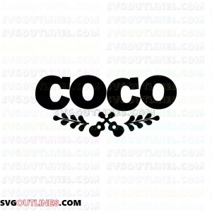 Coco Guitars outline svg dxf eps pdf png