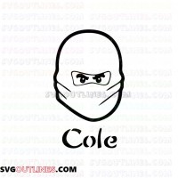 Cole Face Lego Ninjago outline svg dxf eps pdf png
