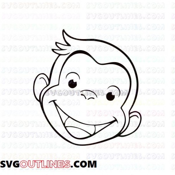 curious-george-face-outline-svg-dxf-eps-pdf-png