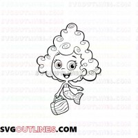 Deema Bubble Guppies outline svg dxf eps pdf png