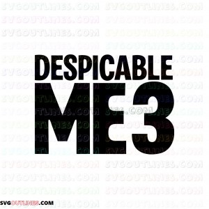 Despicable Me Logo outline svg dxf eps pdf png