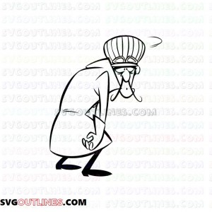 Dick Dastardly 3 The Wacky Races outline svg dxf eps pdf png