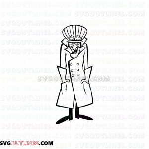 Dick Dastardly The Wacky Races outline svg dxf eps pdf png