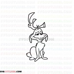 Dog the Grinch Dr Seuss The Cat in the Hat 2 outline svg dxf eps pdf png