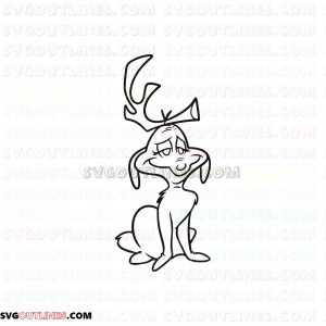 Dog the Grinch Dr Seuss The Cat in the Hat outline svg dxf eps pdf png