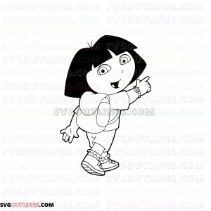 Dora Back to School 2 Dora the Explorer outline svg dxf eps pdf png