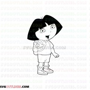 Dora Back to School Dora the Explorer outline svg dxf eps pdf png