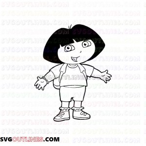 Dora Dora and Friends outline svg dxf eps pdf png