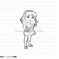 Dora and Friends Into the City outline svg dxf eps pdf png