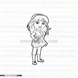 Dora and Friends Into the City outline svg dxf eps pdf png