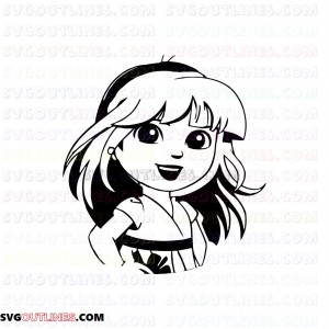 Dora and Friends very Beautiful outline svg dxf eps pdf png