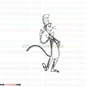 Dr Seuss The Cat in the Hat 1 outline svg dxf eps pdf png
