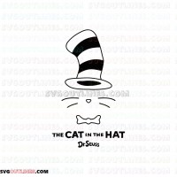 Dr Seuss The Cat in the Hat 2 Dr Seuss The Cat in the Hat outline svg dxf eps pdf png