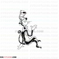 Dr Seuss The Cat in the Hat 6 outline svg dxf eps pdf png